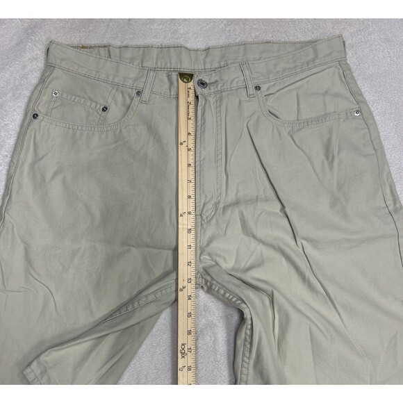 Levi's 569 Loose Fit Straight Leg Khaki Sand Tan Denim Jean Shorts Men's Size 38 - Picture 4 of 7